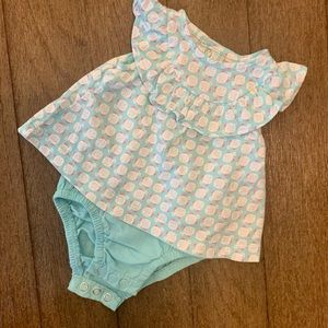 Infant girls fish onesie EUC